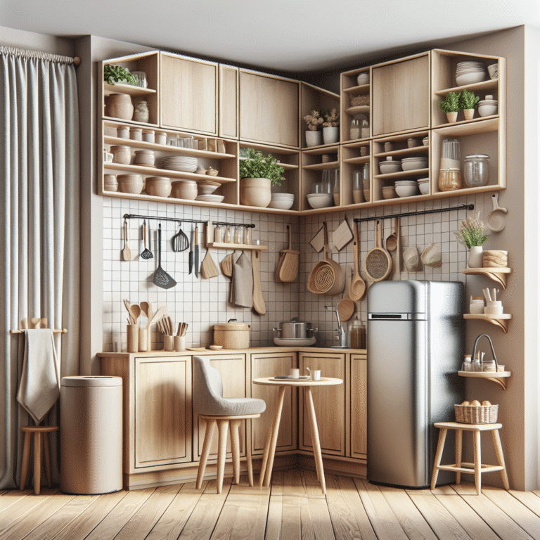 Como aproveitar cantos na decoração de cozinhas pequenas