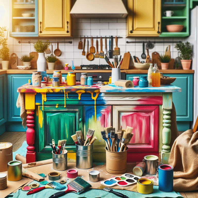 Transformando móveis de cozinha com pintura e acabamentos DIY