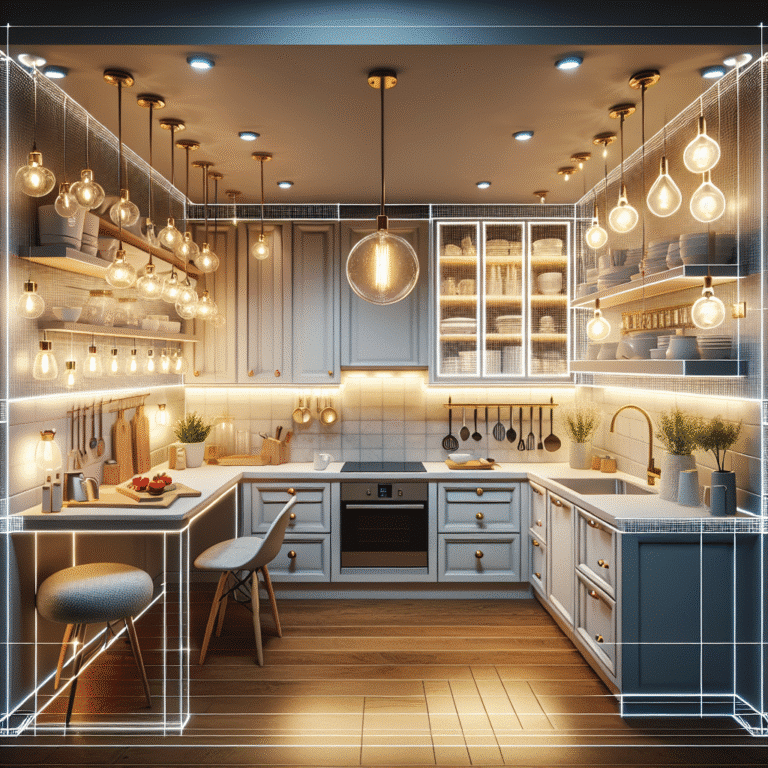 Ideias de iluminação para cozinhas pequenas