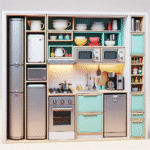 Organização de eletrodomésticos em cozinhas pequenas