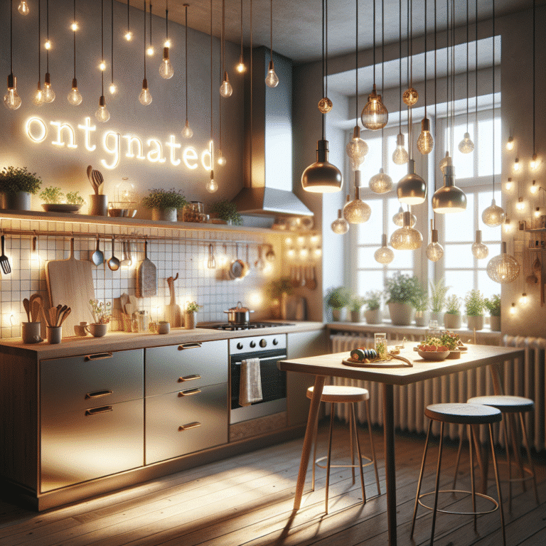 Iluminação criativa DIY para otimizar cozinhas pequenas