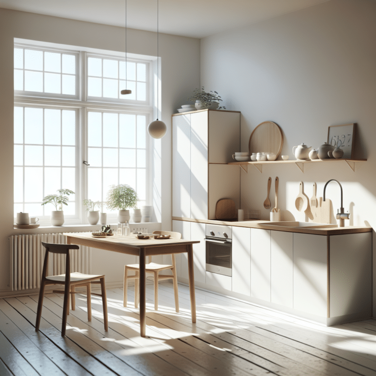 Estilo escandinavo em cozinhas pequenas