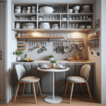 Organizando a área de refeições em cozinhas pequenas