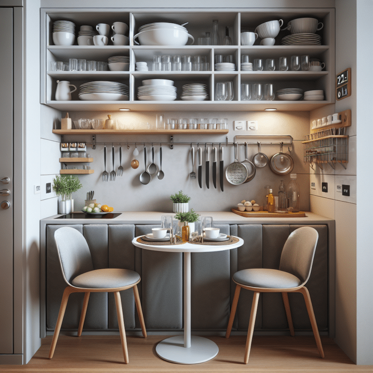 Organizando a área de refeições em cozinhas pequenas