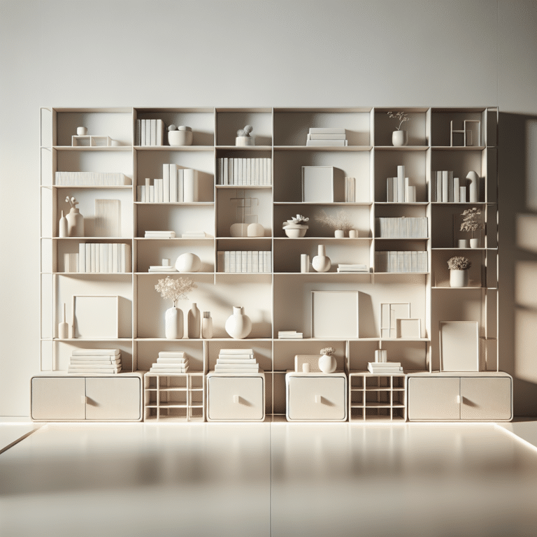 Estantes e prateleiras minimalistas: organizando com elegância
